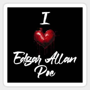 I Love Poe (White Font) Sticker